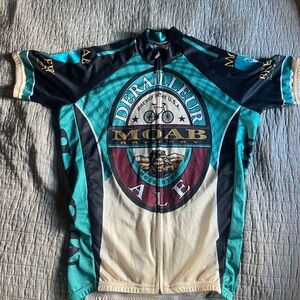 Moab brewery Derailleur Utah bike jersey shirt NWOT